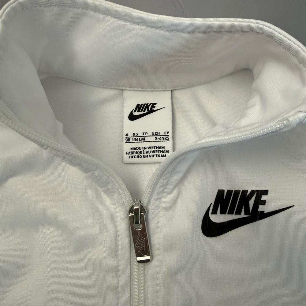 Nike Kids 4T White and Black Track Suit- Zip Front - Picture 5 of 7